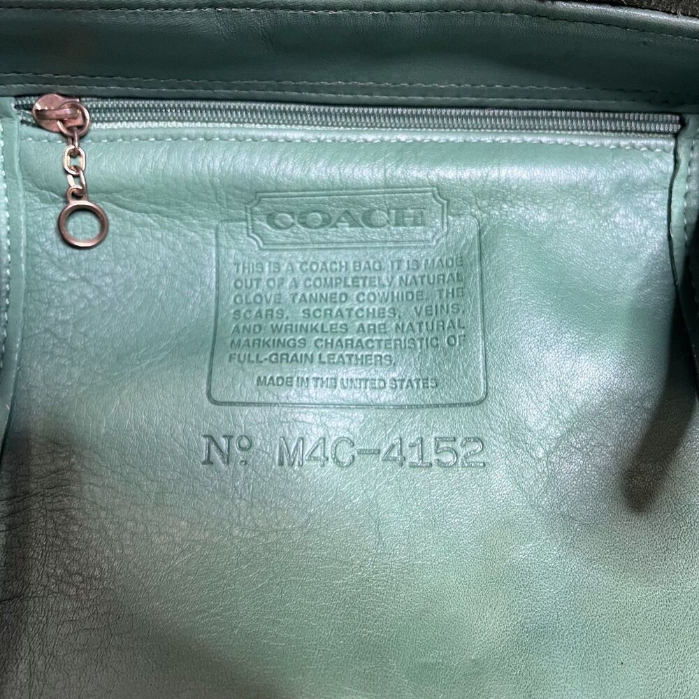 Coach Vintage Pear Green Leather Mini Bantam Backpack Brass Hardware USA - Picture 11 of 16
